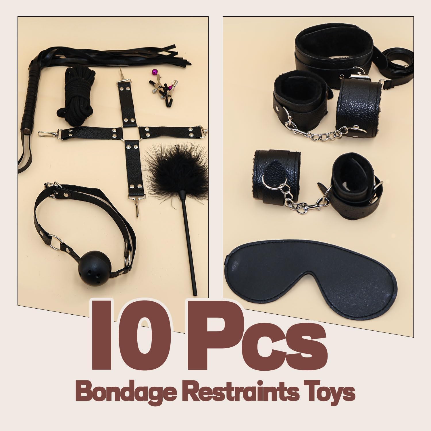iSHINE BD15 Set 10 PCS Aksesoris Alat Bondage BDSM