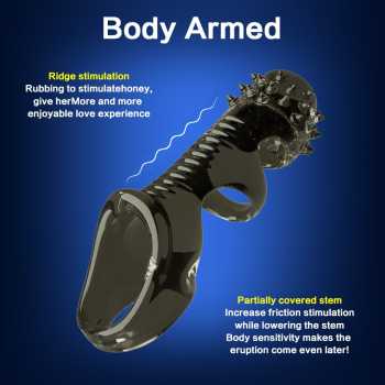 PAQIN PQ22 Ring Silikon Penahan Ejakulasi Pria Alat Bantu Seksual Model Duri