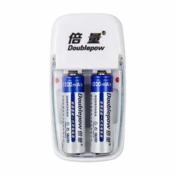 Doublepow DP-B01 1200 Charger Baterai Rechargeable 2 Slot AA AAA with AA 2 PCS