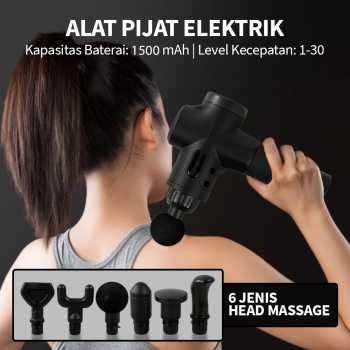 Rlaxyoo S3 Alat Pijat Elektrik Pundak Punggung Tangan Massage Gun 1500mAh