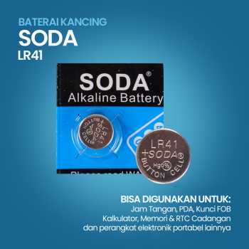 SODA Baterai Kancing Alkaline LR41 1.5V 1 PCS